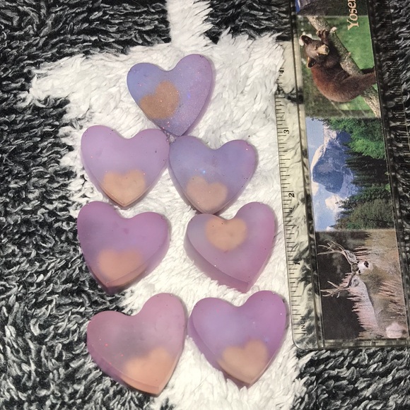 Custom Epoxy resin heart π Good Luck π charms - Picture 3 of 5